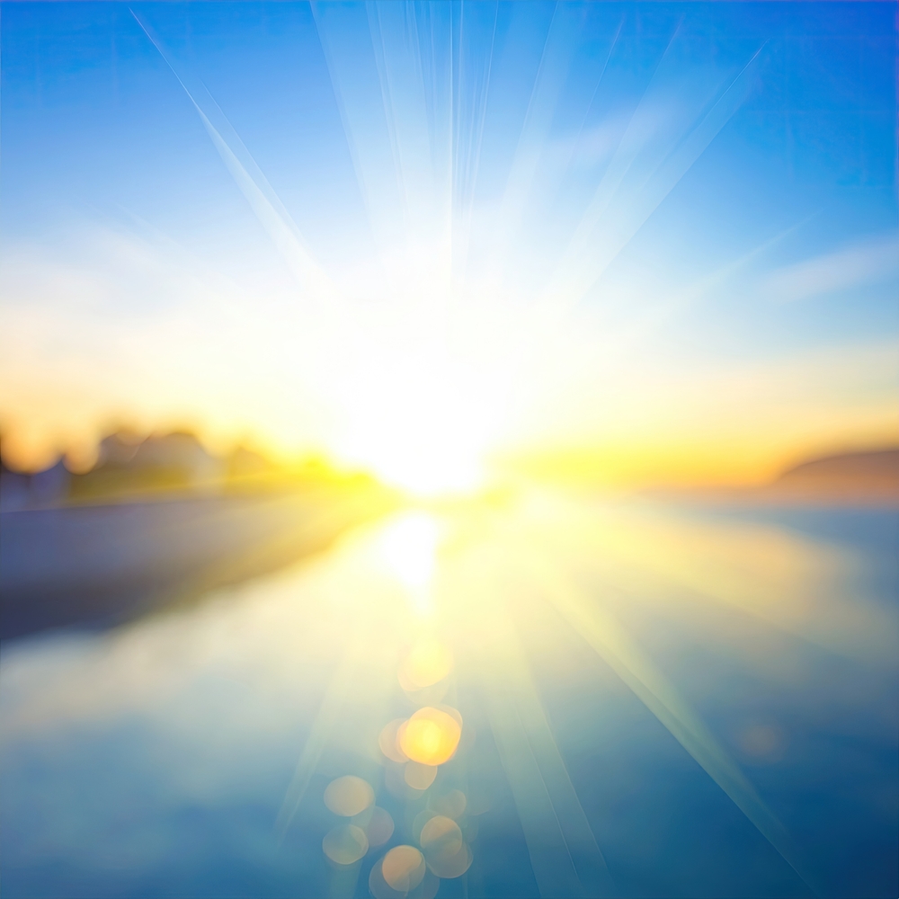 The,Sun,Is,Rising,On,The,Horizon,Over,A,Body