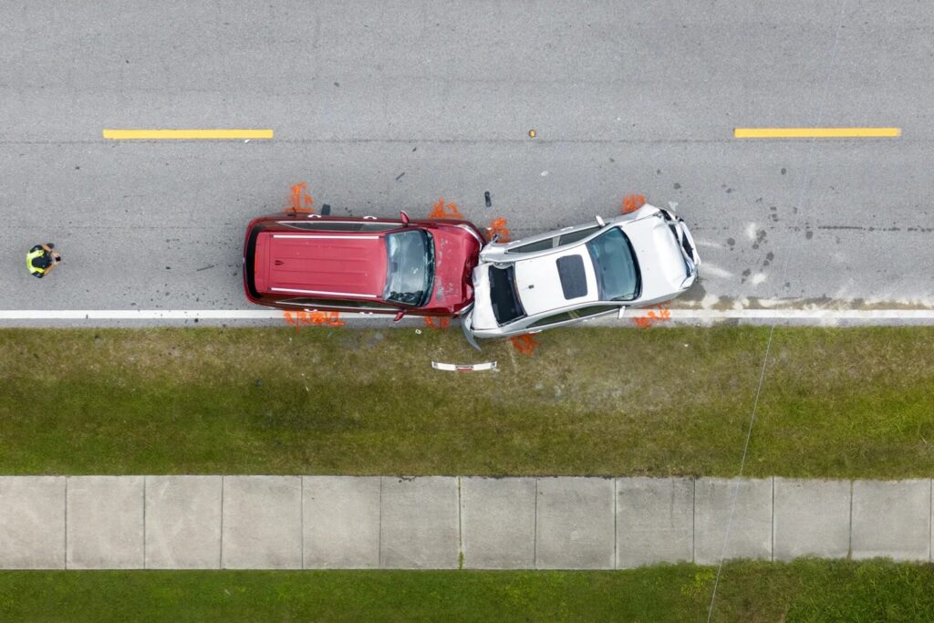 Rideshare vehicle on an Opelousas street