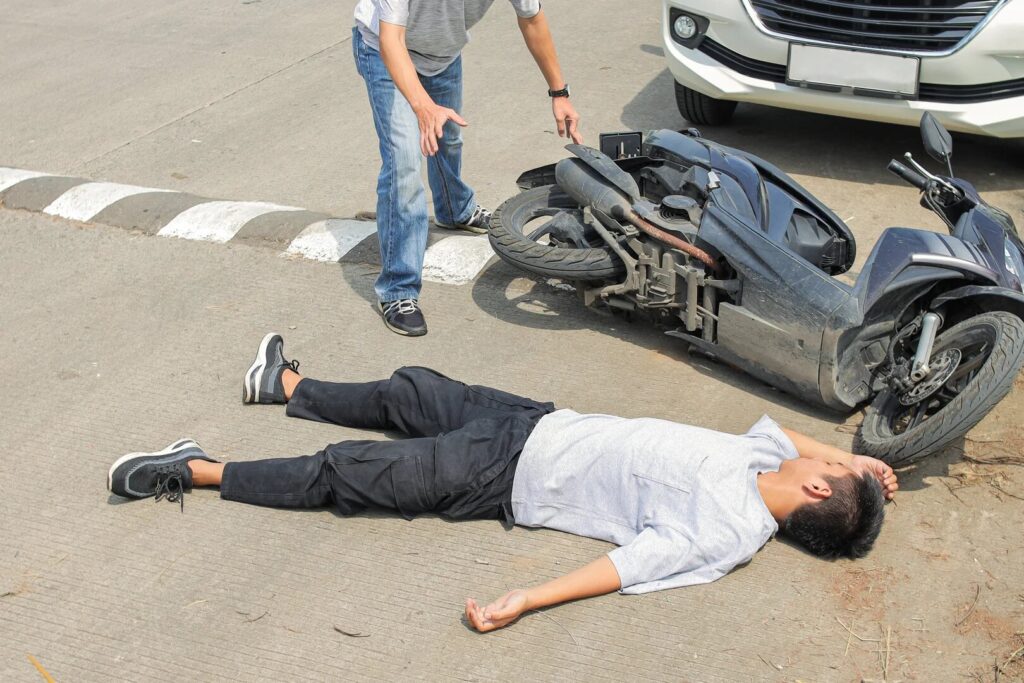Motorcycle accident claim timeline diagram