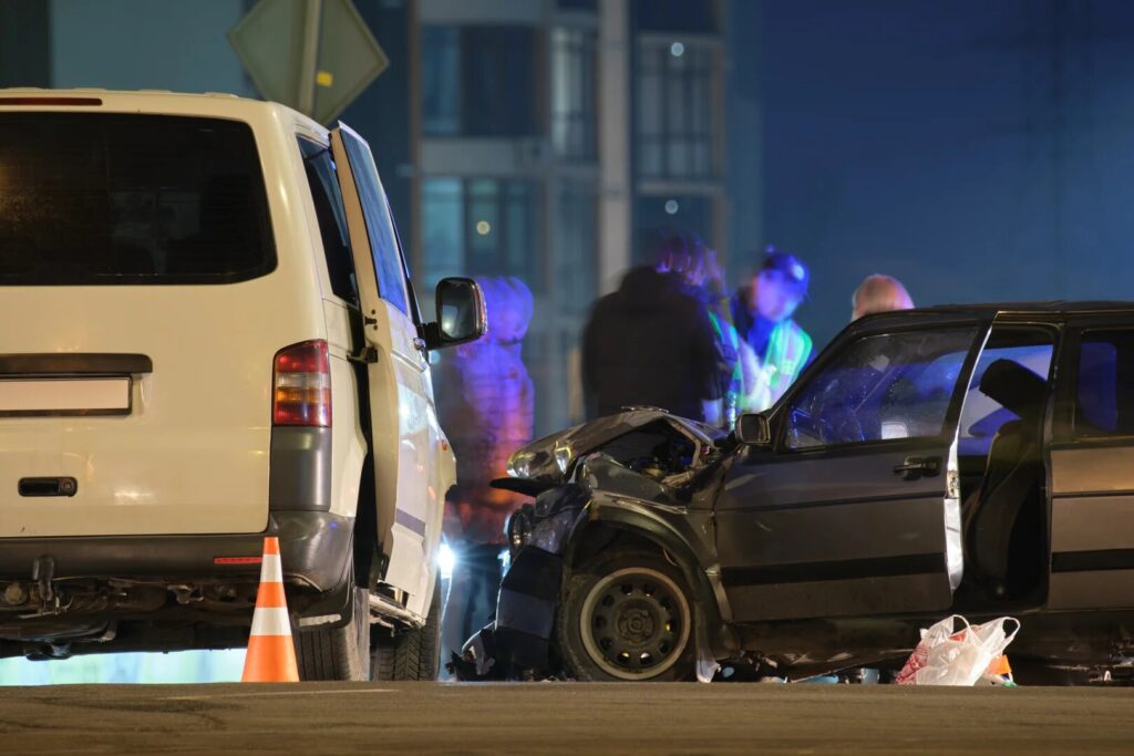 Uber rideshare car accident scene in Opelousas Louisiana